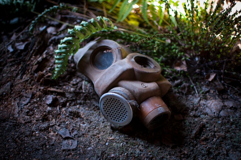 Gas mask abandoned vintage