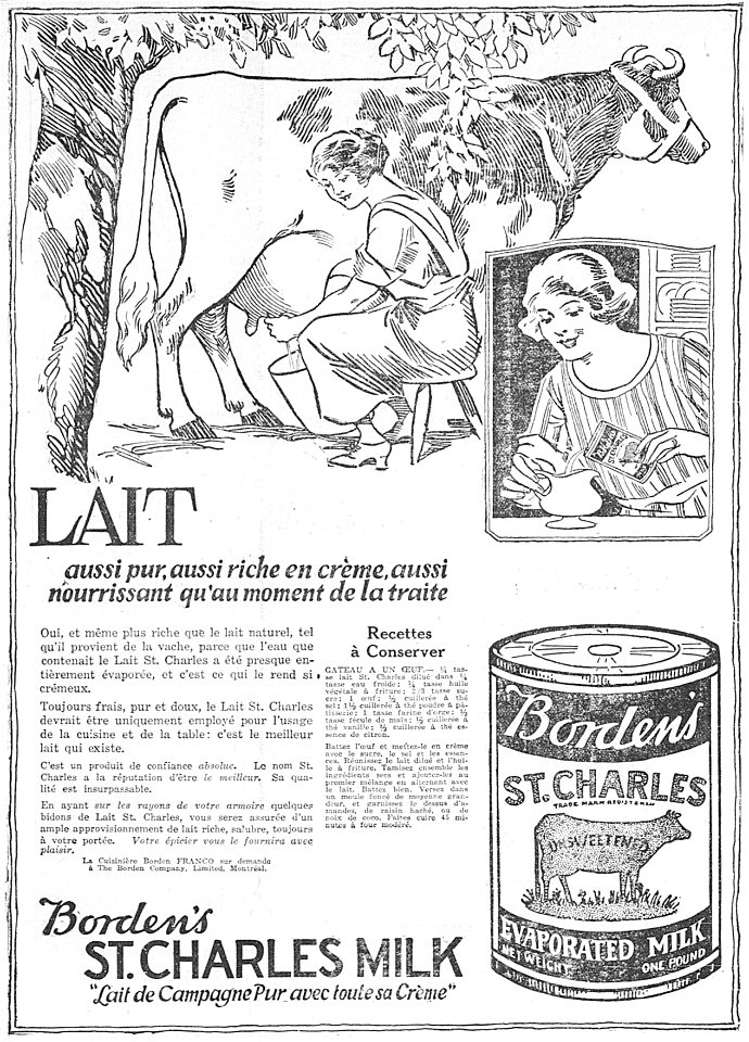 Borden's St-Charles Evaporated Milk - The Borden Company