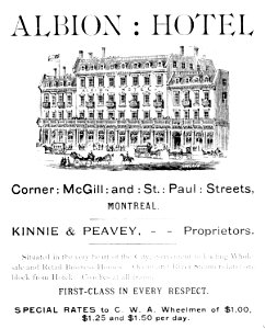 Albion Hotel, Montreal
