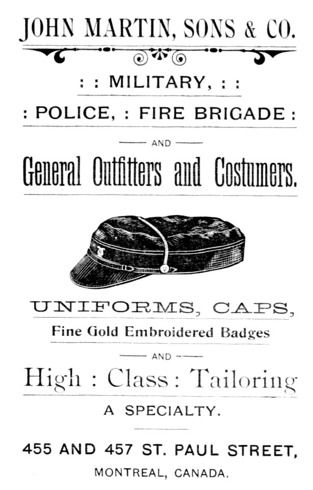John Martin, Sons & Co High Class Tailoring