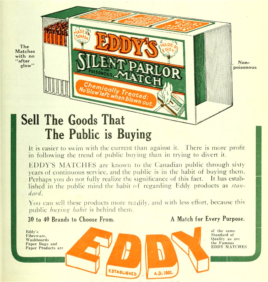 Eddy's SIlent Parlor Match