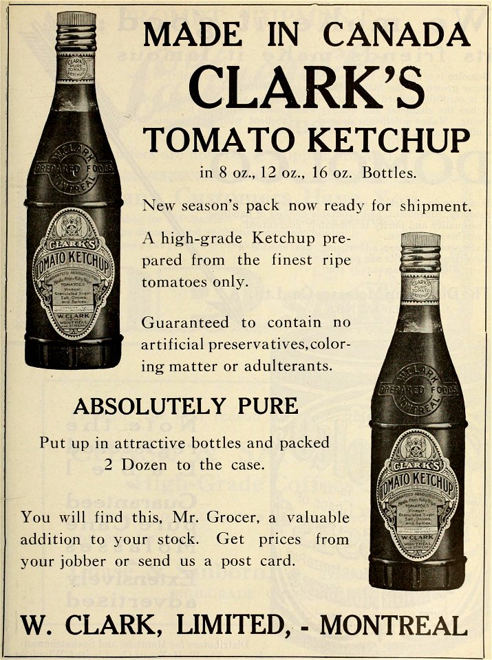 Clark's Tomato Ketchup - W. Clark Limited