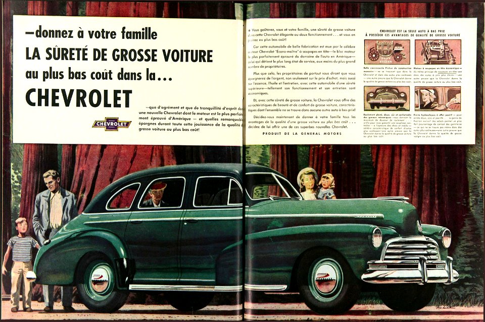 Donnez à votre famille la sûreté de grosse voiture au plus bas coût dans la Chevrolet 1947