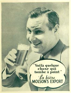 Voilà quelque chose qui tombe à point - La bière Molson's Export