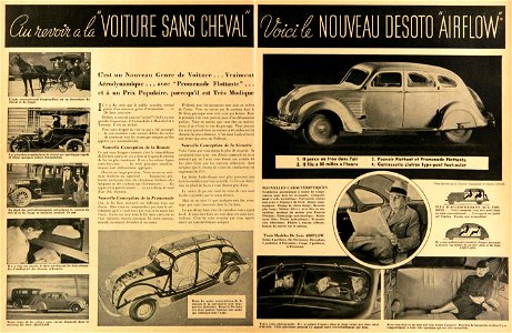 Au revoir la &quot;voiture sans cheval&quot;, voici le nouveau Desoto &quot;Airflow&quot; 1934