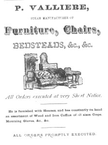 P. Vallière, Steam Manufacturer of Furniture, Chairs, Bedsteads