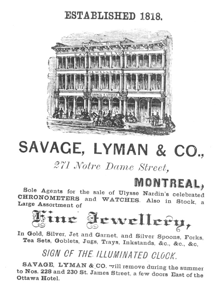 Savage, Lyman & Co., Fine Jewellery