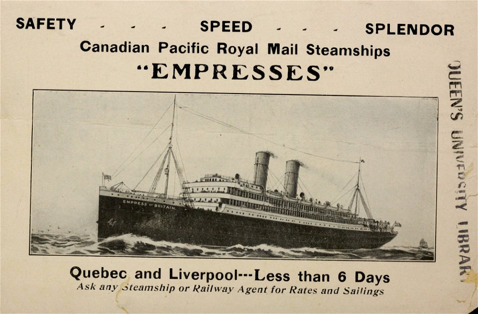 Canadian Pacific Royal Mail Steamships "Empresses"
