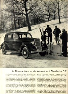 Les skieurs ne glissent pas plus légèrement que la Nouvelle Ford V-8
