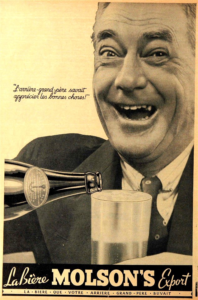 La bière Molson's Export, la bière que votre arrière-grand-père buvait