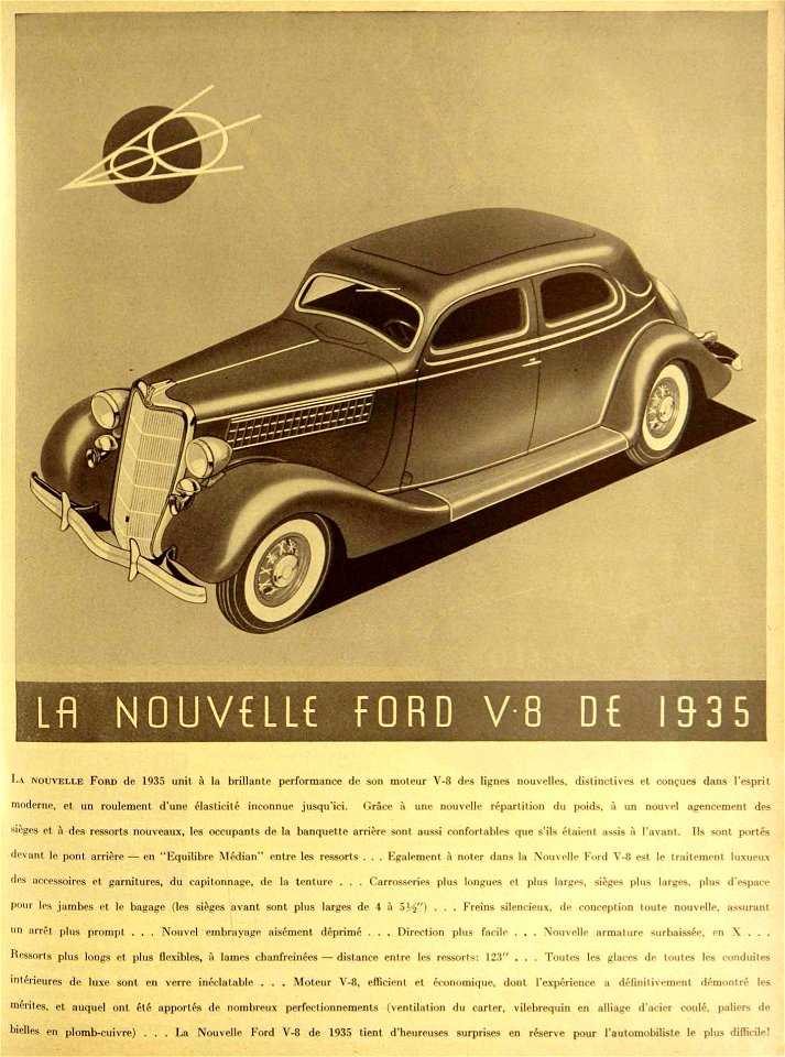 La nouvelle Ford V-8 de 1935