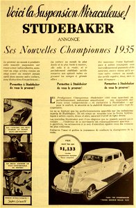 Studebaker annonce ses nouvelles championnes 1935 photo