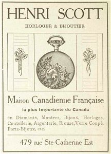 Henri Scott, Horloger & Bijoutier