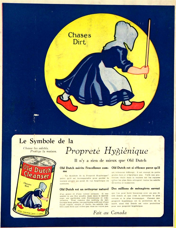 Old Dutch Cleaner, le symbole de la propreté hygiénique