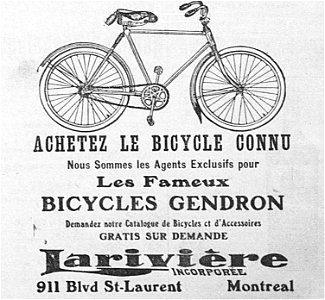 Bicycles Gendron - Larivière Incorporée photo