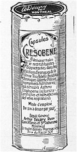 Capsules Cresobene - Arthur Décary, Pharmacien
