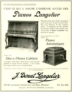 Pianos Langelier - J. Donat Langelier
