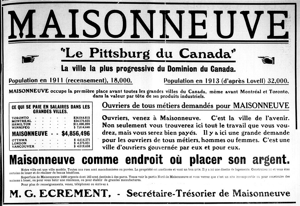 Maisonneuve, Le Pittsburg du Canada