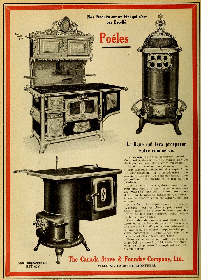 Poêles - The Canada Stove & Foundry Company