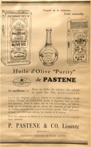 Huile d'olive Purity - P. Pastene & Co.