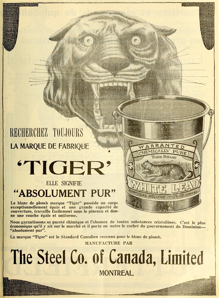 La marque de fabrique "Tiger" - The Steel Co. of Canada