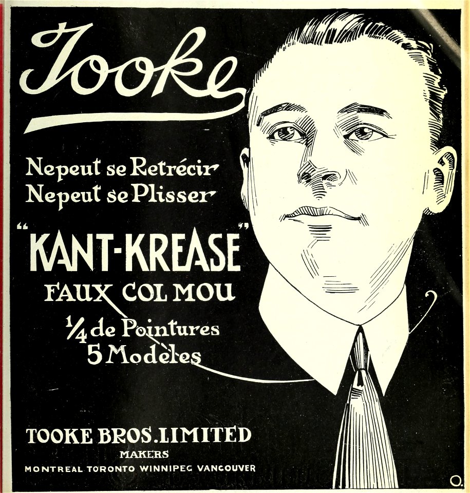 "Kant-Krease" Faux-Col Mou - Tooke Bros Limited