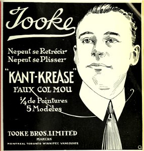 "Kant-Krease" Faux-Col Mou - Tooke Bros Limited