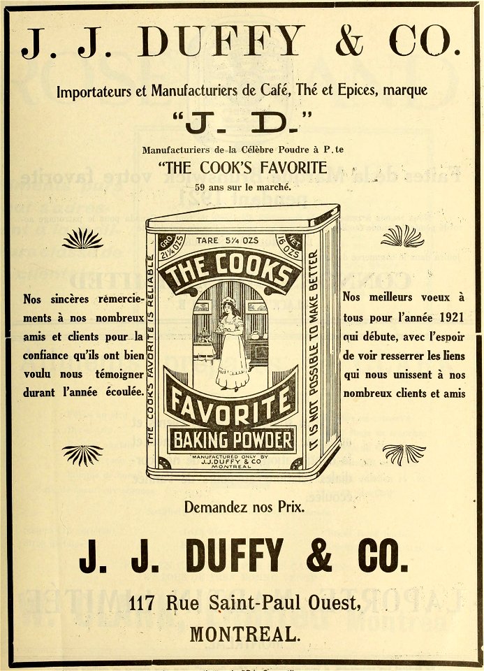 J. J. Duffy & Co., Importateurs et manufacturiers de café, thé et épices