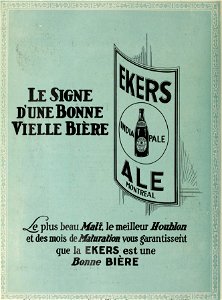 Le signe d'une bonne vieille bière - Ekers Ale photo