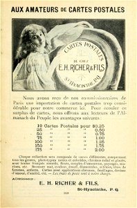 Cartes postales de chez E. H. Richer & Fils