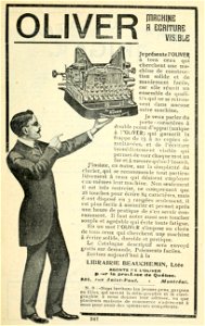 Machine à écrire Oliver - Librairie Beauchemin