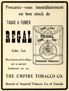 Tabac à fumer Regal - The Empire Tobacco Co.