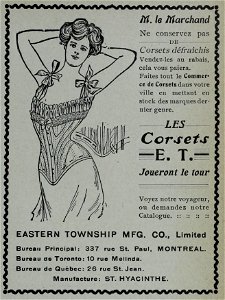 Les corsets E. T. - Eastern Township Mfg. Co. photo