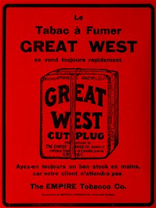 Le tabac à fumer Great West - The Empire Tobacco Co.