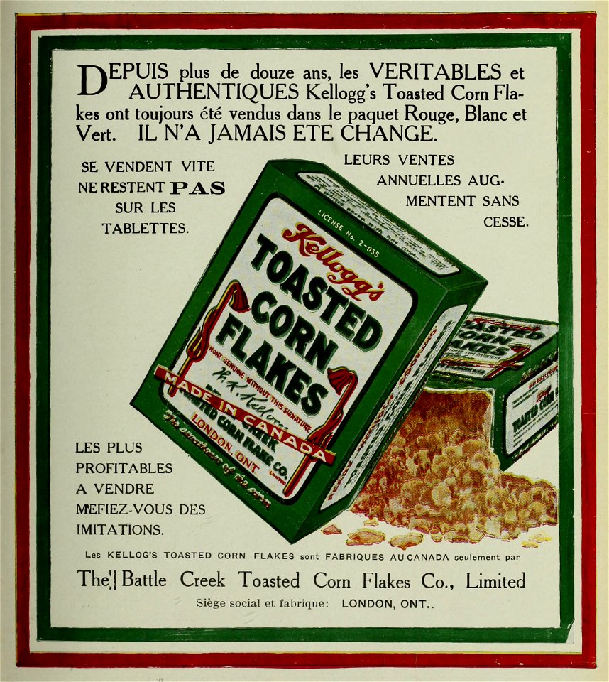 Kellogg's Corn Flakes - The Battle Creek Toasted Corn Flakes Co.