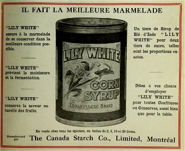 The Canada Starch Co. - Lily White Corn Syrup