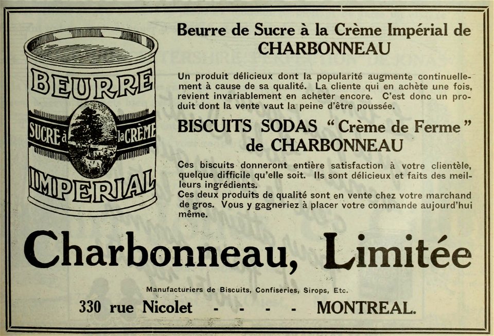 Beurre de sucre à la crème de Charbonneau