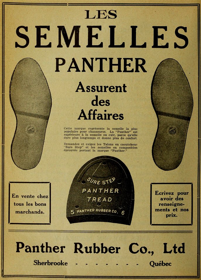 Les semelles Panther - Panther Rubber Co.