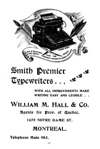 Smith Premier Typewriters - William M. Hall & Co. photo