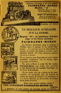 Le meilleur auxiliaire pour la ferme - The Canadian Fairbanks-Morse Co.