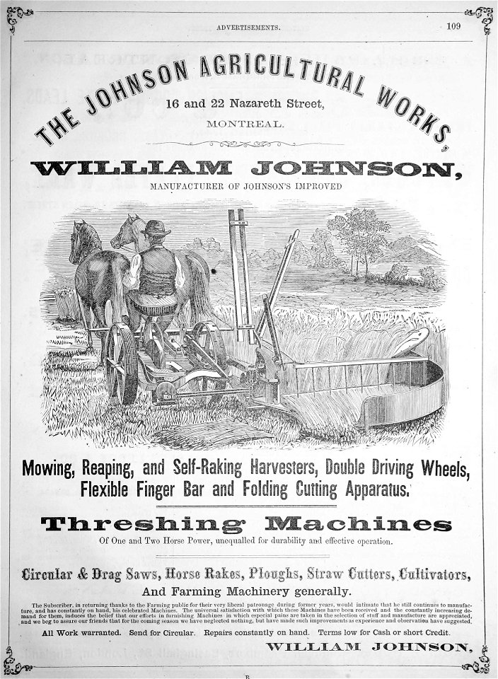 The Johnson Agricultural Works, William Johnson