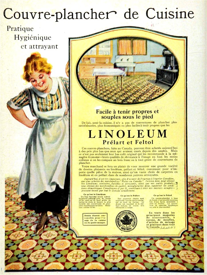 Couvre-plancher de cuisine - Dominion Oilcloth and Linoleum Company