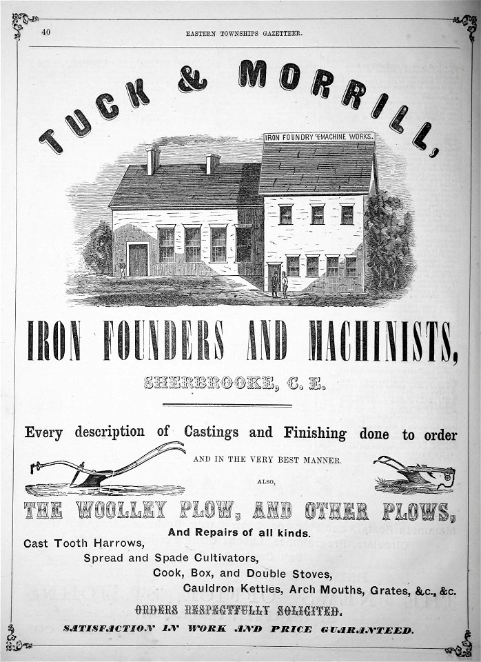 Tuck & Morrill, Iron Founders & Machinists