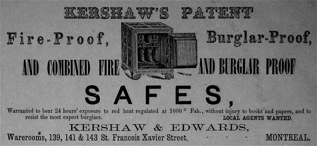 Kershaw's Patent Safes - Kershaw & Edwards