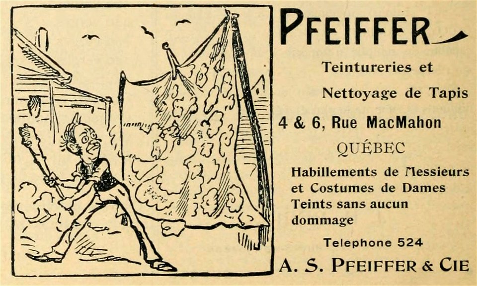 A. S. Pfeiffer& Cie, Teintureries et nettoyage de tapis
