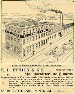E. L. Éthier & Cie., manufacturiers de billiards