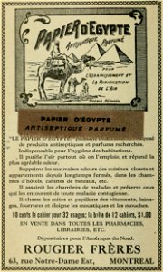 Papier d'Égypte, antiseptique parfumé - Rougier Frères