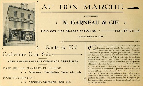 Au bon marché - N. Garneau & Cie