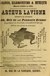 Arthur Lavigne, Pianos, Harmoniums & Musique photo