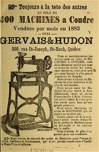 Machines à coudre - Gervais & Hudon photo